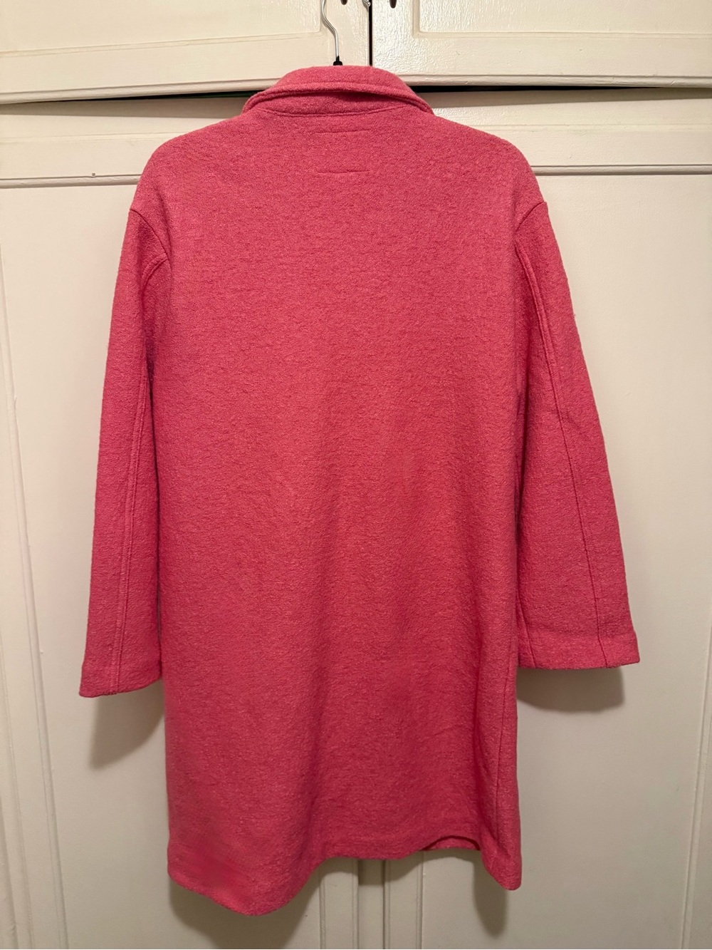 Cynthia Rowley Bouclé Knit Sweater Coat – Vibrant Pink - Wool Blend- Size Small - Picture 5 of 6